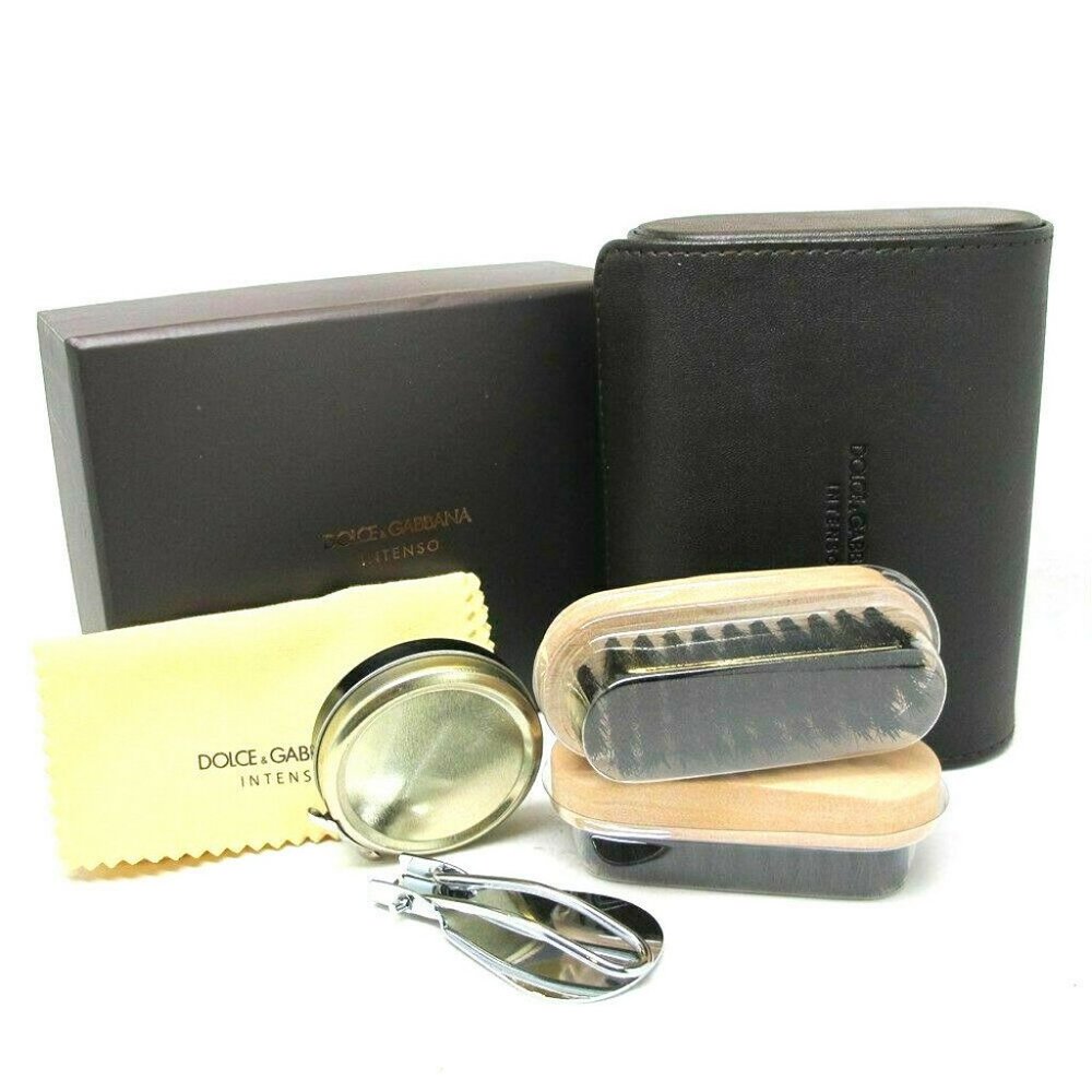 DOLCE & GABBANA Intenso Shoe Polishing Kit Cleaning D&G Polish Set Shoehorn/Case